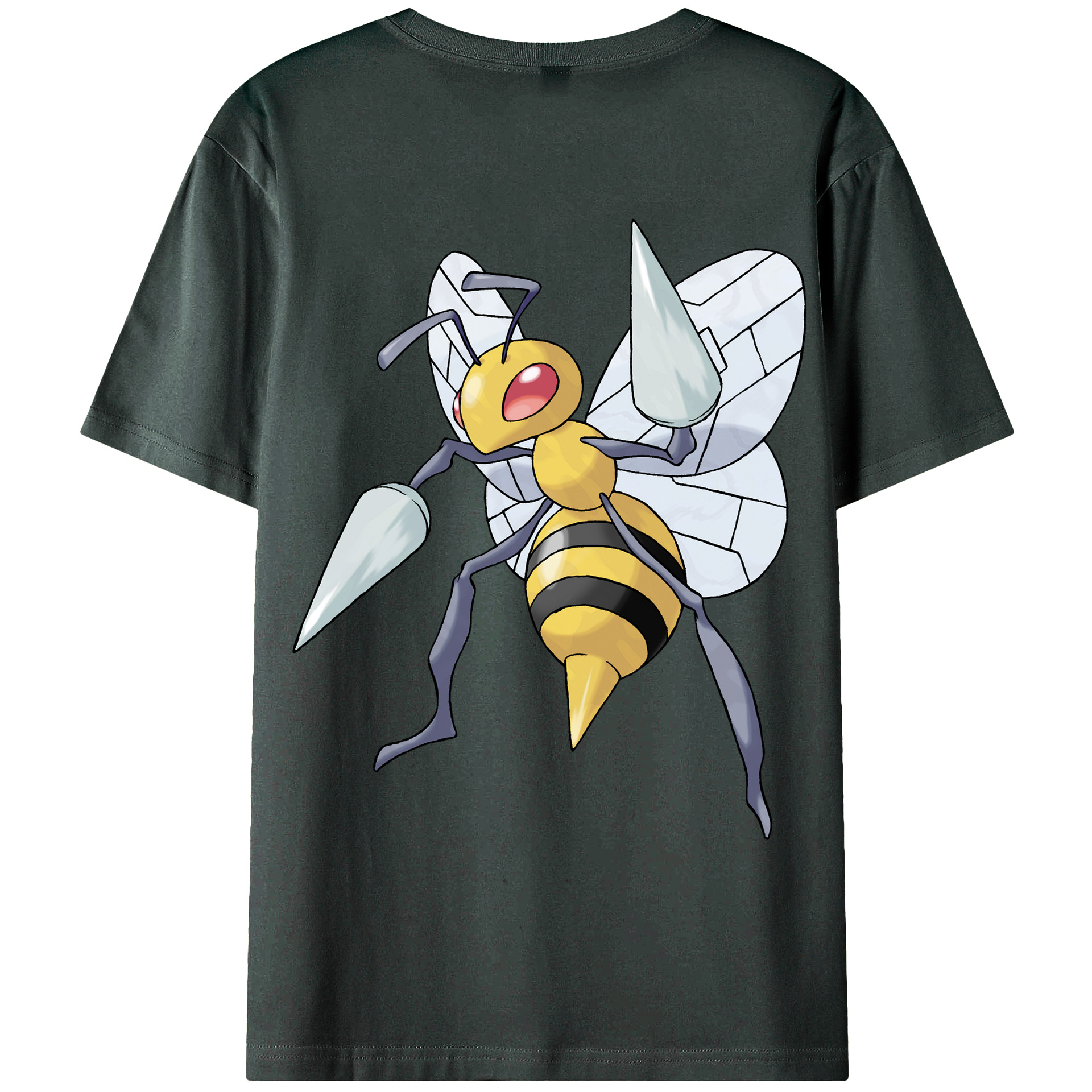 （画像用） ポケットモンスター Pokémon 綿100％ メンズ半袖Tシャツ（バックプリント） 通気性